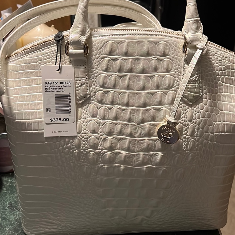 Brahmin Large Duxbury Satchel Milk Melbourne
